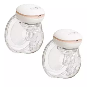 YOUHA 2 комплекта носимых молокоотсосов Hands Free электрический одинарный портативный носимый молокоотсос 8 унций/ Button Operation & 2 Sets