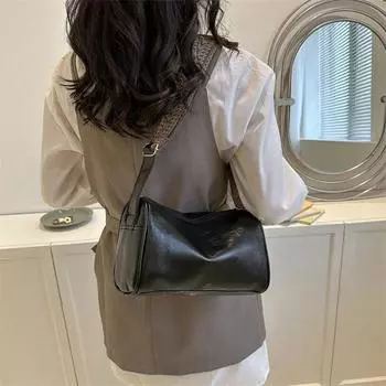 YOUHUAGUO винтажная сумка через плечо для женщин, модная сумка через плечо с широким ремешком, ретро-подушка, сумка-мессенджер, женская сумка-тоут 24x12x15cm коричневый