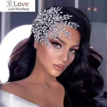 Youlapan Hp438 Серебряный свадебный головной убор Роскошный свадебный ободок для волос Женские аксессуары для волос Королевский головной убор для вечеринки, банкета, головной убор