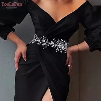 YouLaPan SH517 Свадебный пояс со стразами из сплава в форме листьев женский пояс для свадебного платья пояс вечернее платье пояс вечерние свадебные аксессуары