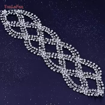 YouLaPan свадебное платье со стразами, свадебный пояс, женские блестящие камни, поясные ремни, подарок для невесты, ювелирные изделия со стразами, аксессуары SH243