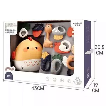 Youleen Погремушка для новорожденного 0-6 месяцев, Раннее развитие, Тренировка хвата, Прорезыватель 5311