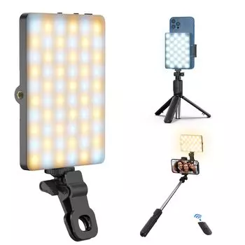 Youlisn Photography Light with Selfie Selfie Stepless Color Temperature 2500K to Around Tripod Selfie Compatible with Many Video Compatible with Live