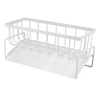 youmains Drainer Rack Holder Holder Rustproof Kitchen Sink Large Capacity Water Area Natural Drying Sponge/Detergent