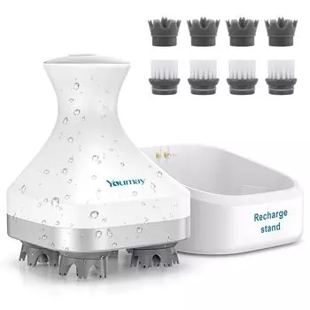 Youmay Electric IPX7 водонепроницаемый до 1 м мощность 2 типа работы 4 типа работы USB зарядное устройство в комплекте Щетка, глубина, включение одним нажатием, белый