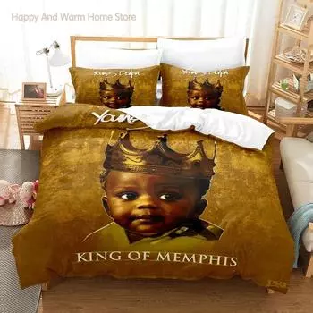 Young Dolph Bedding Set Single Twin Full Queen King Size Bed Set Aldult Boys Bedroom Duvetcover Sets 3D Print roupas de cama EU single(135x200cm)