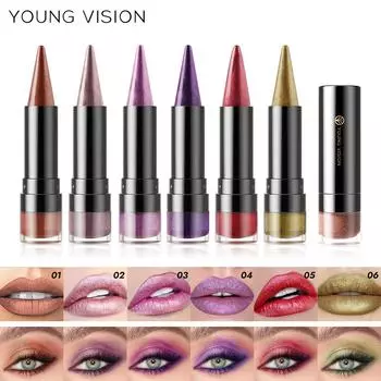 YOUNG VISION 1-компонентный многофункциональный перламутровый карандаш для губ Помада Карандаш для век Тени для век Подводка для глаз не оставляет следов на губной помаде 3.5g