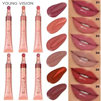 YOUNG VISION Liquid Water Gloss блеск для губ мягкая головка-кисточка экструдированный блеск для губ глазурь для губ 10ml