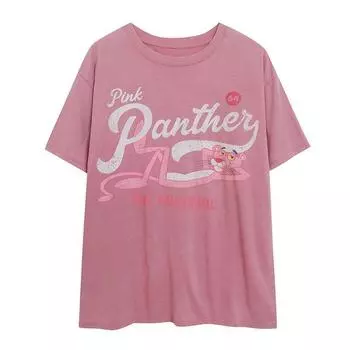 Younger Summer Distressed Short Sleeve Pink Casual Cartoon Slight Flaw XS