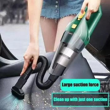 Youpin Car Vacuum Cleaner 120W High Power Mini Handheld Wireless Vacuum Cleaner Strong Suction Dual Use For Car Home New жёлтый