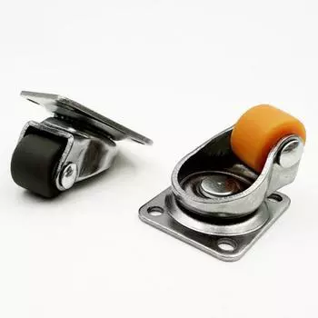 Yousheng 0,5-дюймовые мебельные ролики, универсальные маленькие поворотные ролики для тележек, мебели, детской кровати, кухонного шкафа, стола коричневый