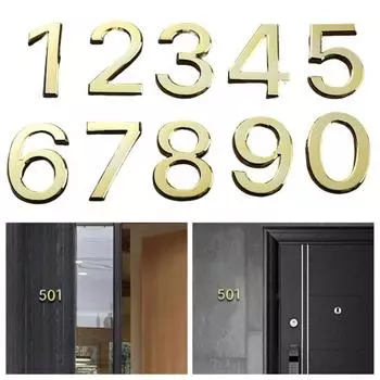 Yousheng 0-9 наклейка с номером антиокислительная самоклеящаяся отделка стен трехмерная наклейка 0-9 цифр номер двери для офиса 7cm 2