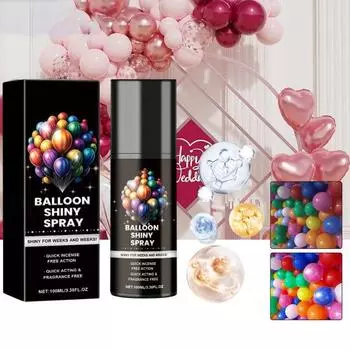 Yousheng 100 мл спрей для придания блеска воздушным шарам, долговечный спрей для придания блеска воздушным шарам, не требующий стирания, спрей для придания блеска латексным воздушным шарам для украшения вечеринок и мероприятий D