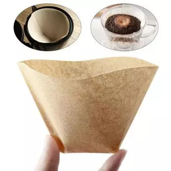Yousheng 100 шт. конусный кофейный фильтр утолщенный пищевой безопасный край прессованный тонкой бумаги оригинальный фильтр-мешок из древесной массы 100pcs