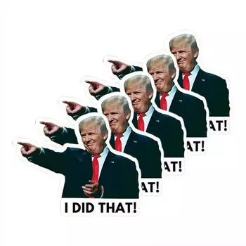 Yousheng 100 шт. наклейки Трампа «Я сделал это», декоративные наклейки для заправочных станций, автомобилей, окон, грузовиков, бамперов, самоклеящиеся наклейки B