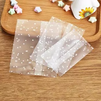 Yousheng 100 шт./упак. Машина для запечатывания пакетов, прозрачный водонепроницаемый пластиковый белый точечный вакуумный пакет для запечатывания печенья, экономия еды, хранение на кухне S