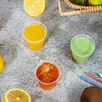 Yousheng 100 шт. 30 мл чашки для напитков прозрачные многоразовые чашки для напитков легкие штабелируемые чашки для воды для домашней вечеринки 100pcs