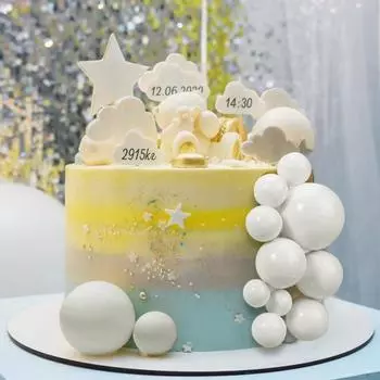 Yousheng 108 шт., шарики для украшения торта, воздушные шары, вставки для кексов, пенопластовые украшения для выпечки, сделай сам, многоразовые, праздничная атмосфера, декор для торта