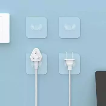 Yousheng 10/20 шт. настенные крючки для хранения, держатели для шнура, прозрачные, легко устанавливаемые, самоклеящиеся крючки для укладки кабеля 10 pcs