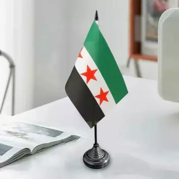 Yousheng 10/20 шт. сирийский флаг-палочка устойчивый к выцветанию двухсторонний принт ручной маленький флаг с палочками мини сирийский баннер украшение 10 pcs