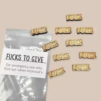 Yousheng 10 шт. Деревянные жетоны с ругательствами Деревянные трахи, чтобы подарить грубые юмористические безделушки, приколы, подарки для друга, офиса, дня рождения, 1 апреля A