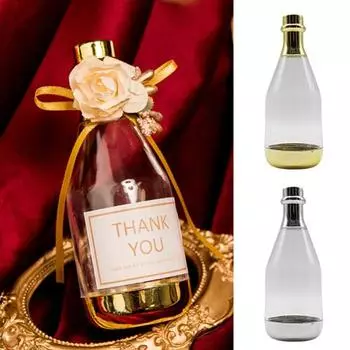 Yousheng 10 шт. коробка для конфет имитация бутылки шампанского пластиковая свадьба день рождения мини-кейс для хранения конфет праздничные аксессуары золотистый