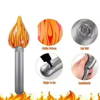 Yousheng 10 шт. надувной факел реквизит16 дюймов забавный факел надувает украшения загорается поддельный факел реквизит для Хэллоуина украшения спортивные соревнования