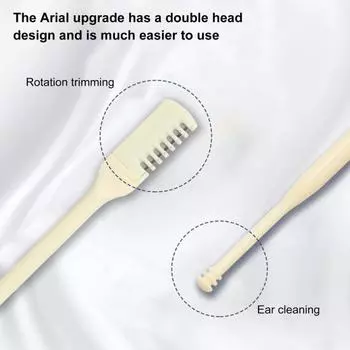 Yousheng 10 шт. триммеров для носа 2 в 1 из нержавеющей стали с двойной головкой, вращающейся на 360 градусов, портативный ручной инструмент для удаления волос в носу A