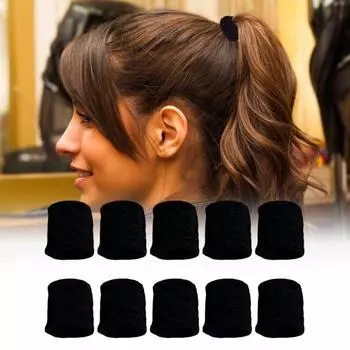 Yousheng 10 шт. высокоэластичные резинки для волос, однотонные, улучшенные, большие, эластичные резинки для волос, не ломающиеся, держатели для хвостиков, аксессуары для волос