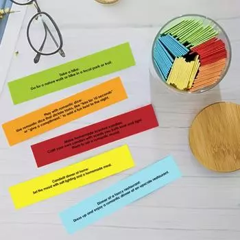 Yousheng 120 идей для свиданий в банке с цветной кодировкой для пар, игра для свиданий на годовщину свадьбы, девичник, подарок на День святого Валентина