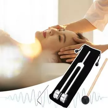 Yousheng 128 Гц камертоны для исцеления чакр камертон с молоточком звуковой терапии музыкальный инструмент для исцеления чакр медицинский золотистый