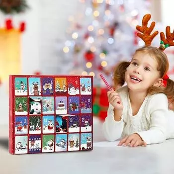 Yousheng 12/24 пары рождественских носков с обратным отсчетом, красочный мультяшный принт, праздничный комплект носков, 12 дней Рождества, адвент-календарь, носки средней длины