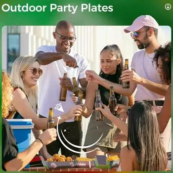 Yousheng 12 шт. футбольные принадлежности для вечеринок поднос для закусок бумажные одноразовые сервировочные подносы миски легко устанавливаемый тематический органайзер для закусок для вечеринок торжеств A