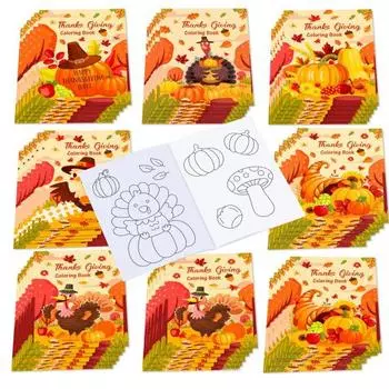 Yousheng 12 шт. раскраска на День благодарения мини DIY художественная книга для рисования с высоким разрешением печать книги школьные принадлежности для занятий 12pcs
