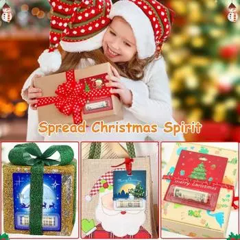 Yousheng 12 шт. рождественские держатели для денег деревянные Санта-елка олень рождественские денежная карта для подарка наличными праздничное елочное украшение 1 Set