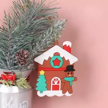 Yousheng 12 шт. рождественское печенье человечек украшение ПВХ снеговик Санта чулок домик рождественская елка подвесное украшение кулон вечеринка праздничный декор фестиваль подарок Mixed Style