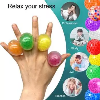 Yousheng 12 шт., шарики для снятия стресса, наполненные бусинами, мини-игрушка в форме сердца, сенсорная игрушка для детей и взрослых, портативная, мягкая, успокаивающая, цветная игрушка-фиджет для путешествий Love Heart