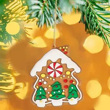 Yousheng 13 шт. Подвеска в виде пряничного домика, легко подвешиваемая, набор украшений для рождественской елки, подвесные украшения в виде пряничного домика для праздничного домашнего декора 1 Set
