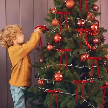 Yousheng 15/30 шт. Рождественский бархатный бант, рождественская елка, подарочный венок, бархатные банты, сделай сам, украшение для дома, свадьбы, интерьера, улицы 15 pcs