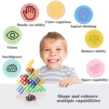 Yousheng 16/32/48 шт. Строительные блоки, игрушки, сделай сам, для детей и взрослых, укладка блоков, игра-башня, балансировка, устойчивая к падениям, игрушечные блоки 16pcs