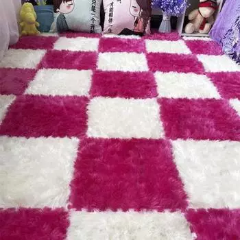 Yousheng 16 шт./компл. ковер-пазл, пэчворк, свободно совпадающий, пазл, пушистый, пазл, тип плюша, напольный коврик для гостиной H