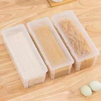 Yousheng 1950 мл ящик для хранения лапши хороший дизайн замка уплотнения прозрачный большой емкости прямоугольный кухонный бакалея длинный герметичный контейнер для лапши