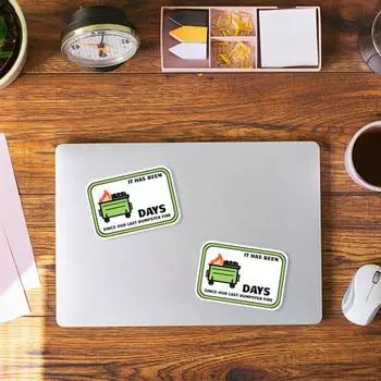 Yousheng 1/10 шт. Наклейка для безопасности мусорного контейнера, огнестойкие этикетки с обратным отсчетом, устойчивые к погодным условиям, легко наносимые наклейки, снижающие риск, напоминания о мусорном контейнере 5cm 1pc