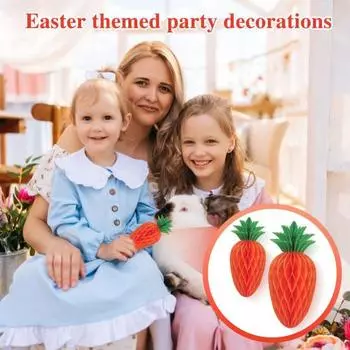 Yousheng 1/10 шт. пасхальное украшение в виде моркови, мини-искусственная бумага, сотовая морковка, подвесное украшение, сделай сам, поделки для домашнего декора для вечеринки 15cm 1pc