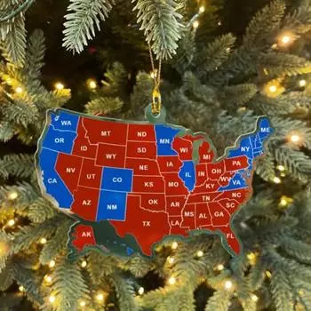 Yousheng 1/2/3/5 шт. Украшение на тему выборов президента США 2024 года, результаты выборов в штате США, рождественское украшение на елку, памятный подарок для сторонника 1pc