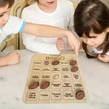 Yousheng 1/2/3 шт. деревянная игра в футбол и бинго, спортивная тема с мячом, шахматная игра, многопользовательская интерактивная игра для взрослых, семейная вечеринка, настольная игра 1pc
