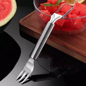 Yousheng 1/2/3 шт. Нержавеющая сталь Арбузный резак Слайсер 2-в-1 Резак для дыни для кухни Инструмент для резки фруктов Необходимый аксессуар для кемпинга 1pc