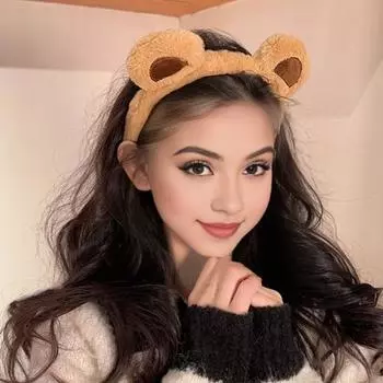 Yousheng 1/2/3Pcs Bear Ear Decor Headband Decorative Animal Hair Hoop Cartoon Hairband Baby Hair Accessories Girls Party Props 1pc хаки