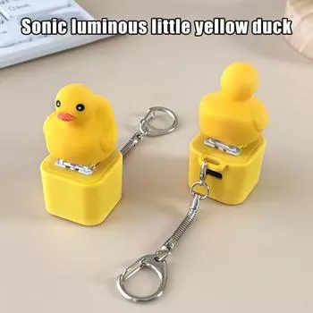 Yousheng 1/2/3Pcs Ducky Caps Брелок Fidget Toy Звуковая подвеска для снятия стресса Утиная клавиатура Fidget Toy Брелок 1pc