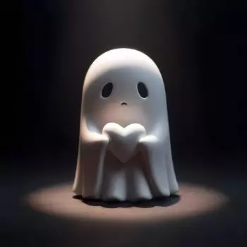 Yousheng 1/2/5 шт., фигурка призрака на Хэллоуин, жуткое сердце любви, средний палец, маленькая статуя призрака из смолы, скульптура для домашнего офиса, украшение для рабочего стола, орнамент A